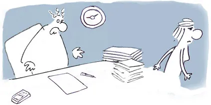 Dessin de presse : surcharge de travail