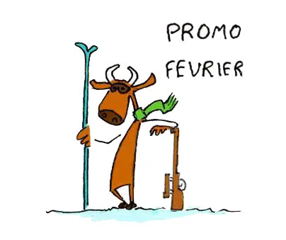 Illustration mascotte chèvre — février