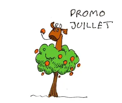 Illustration mascotte chèvre — juillet